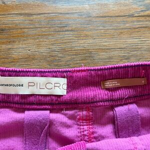 Women’s anthropologie Pilcro fushia corduroy mini skirt
